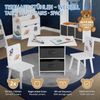 Joyz Spielzeugtruhe Kinderregal Kindermöbel Kinderzimmerregal Spielzeug Spielzimmer Möbel, Weltraum Kindersitzgruppe 3tlg. 1x Tisch & 2x Stühle Pressspan / Vlies Bild 2