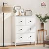 HOMCOM Kommode Sideboard mit 4 Schubladen Moderner Aufbewahrungsschrank (Schubladenschrank, 1 St, Sideboard), für Wohnzimmer Schlafzimmer Flur 74 x 35 x 97 cm Weiß Bild 2