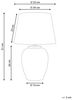 Tischlampe SUNJA Porzellan Weiß Blau Bild 3