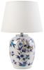 Tischlampe SUNJA Porzellan Weiß Blau Bild 1