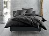 Bettwaesche-mit-Stil Mako-Satin / Baumwollsatin Bettwäsche uni / einfarbig schwarz Kissenbezug 80x80 cm Bild 3