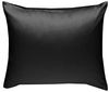 Bettwaesche-mit-Stil Mako-Satin / Baumwollsatin Bettwäsche uni / einfarbig schwarz Kissenbezug 80x80 cm Bild 2