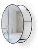 Umbra Cirko Spiegel mit Ablage, Badezimmerspiegel, Spiegelschrank, Schminkspiegel, Wandspiegel, Flurspiegel, Schwarz, Stahl, Ø 57 cm, 1013194-040 Bild 4