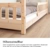 Ehrenkind Hausbett Lille aus massivem Kiefernholz (mit abnehmbarem Rausfallschutz aus massivem Holz, Erhältlich in Natur und Weiß Kinderbett 80x160/90x200 cm), höhenverstellbar, nachhaltiges Kiefernholz, hergestellt in Europa Bild 5