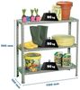 Simonrack Schwerlastregal, Lagerregal, 90 x 110 x 50 Metallregal, Kellerregal, Biegestelle 90 kg, 3 Fachböden, Grau - Comfort Bild 3