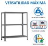 Simonrack Schwerlastregal, Lagerregal, 90 x 110 x 50 Metallregal, Kellerregal, Biegestelle 90 kg, 3 Fachböden, Grau - Comfort Bild 5