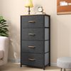 YITAHOME Kommode,Kommode mit 4 Schubladen,Schrank,Stoffschubladen mit Griffen,Metallgestell,Dauerhaft,Dunkelgrau Bild 2
