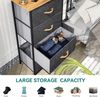 YITAHOME Kommode,Kommode mit 4 Schubladen,Schrank,Stoffschubladen mit Griffen,Metallgestell,Dauerhaft,Dunkelgrau Bild 5