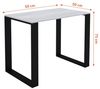 AKKE Esstisch, Esszimmertisch LOFT Schwarze Beinen Küchentisch Bürotisch 2mm-PVC Bild 2