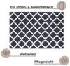 Kurzflor Fußmatte Elegance Schwarz Weiß - 50x70x0,7cm Bild 3