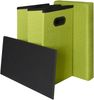 Faltbarer Wäschekorb 70L Wäschetruhe mit Deckel 50x25x49cm Leinen-Optik Grün Bild 2