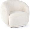 Sessel Tecla aus Boucle-Stoff, modern gepolstert, Natur Cremeweiß, bequemes Design für Dein Zuhause Bild 2