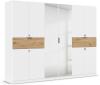 rauch Kleiderschrank, Drehtürenschrank TICAO, 10-türig, 2 Spiegeltüren, 2 Schubkästen, inkl. Türdämpferset, Alpinweiß, 271 x 210 x 54 cm