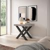 Skraut Home | Ausziehbarertisch | Multifunktionaler ausziehbarer | 260 | Für 12 Gäste | Massivholz Beine | Moderner Stil | Zement Bild 4