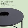 Irvine Kaffeetisch mit Blumentopf 60x38,5 cm (ØxH) pulverbeschichteter Stahl Schwarz Bild 5