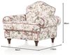 Sessel Elita in creme Landhaus Blumen 110 cm Bild 3