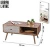 Urban Living Kaffee-Tisch Schrank Kommode BAOBAB 100 x 50 x 46,5 cm 152025 Bild 4