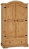 Kleiderschrank Salsa Garderobenschrank Mexiko Möbel Kiefer massiv, gebeizt/gewachst, 2 Türen und 1 Schublade Bild 3