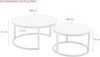 HELA Couchtisch LUIS Topseller (Set, 2-St), 2er Set, 12mm Sinterstein, Marmoroptik, Boho Wohnzimmertisch Bild 2