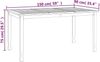 vidaXL Garten-Esstisch 150x90x75 cm Massivholz Teak 316606 Bild 3