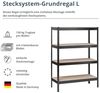 Schulte Schwerlast- Steckregal Blackline 1800x1200x400mm mit 4 Böden aus Holz 150kg Fachlast Bild 3