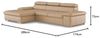 CAVADORE Echtleder-Schlafcouch Valerie mit XL-Longchair / Ecksofa mit Bettfunktion, Kopfteilverstellung + großem Longchair / 286 x 73 x 174 / Leder Beige Bild 3