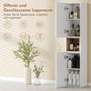 HOMCOM Badkommode schmaler Badschrank mit 2 geriffelten Soft-Close-Türen, offenem Regal (Set, 1 St, 1 Badezimmerschrank), Schmal, Soft-Close Bild 4