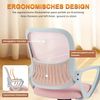 DUMOS Bürostuhl Ergonomisch, Schreibtischstuhl mit Lendenwirbelstütze, Drehstuhl mit Armlehne, Computerstuhl, Höhenverstellbarer Office Chair, Bürostühle Geeignet für Büro und Schlafzimmer (Rosa) Bild 3