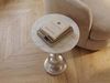 Beistelltisch Rund 40x40cm Silber mit massiver Marmorplatte Weiß - Design Anstelltisch Metall Naturstein - Loungetisch Couchtisch Art Déco - Sofatisch Wohnzimmertisch Handmade Bild 5