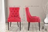 2er Set Esszimmerstuhl Aberdeen Stoff antik rot Bild 3