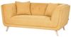 Sofa 2-Sitzer HABO Stoff Senfgelb mit Ottomane Bild 5