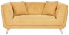 Sofa 2-Sitzer HABO Stoff Senfgelb mit Ottomane Bild 4