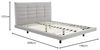 Vente-unique - NISATIO Bett Stoff Grau - B 208 cm x H 107 cm x L 146 cm Bild 3