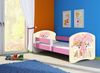 Kinderbett Jugendbett mit einer Schublade und Matratze Rausfallschutz Rosa 70x140 80x160 80x180 ACMA II (12 Welpen, 80x160 cm) Bild 2