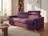 Schlafsofa 3-Sitzer Stoff VIZIR - Violett - Liegefläche mit Lattenrost: 140 cm - Matratzenhöhe: 14 cm Bild 4