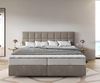 Boxspringbett Dream-Fine Mikrofaser Beige 200x200 cm mit Taschenfederkernmatratze und Topper Visco Bild 4
