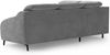 CAVADORE Ecksofa Blue/Eckcouch im modernen Design, inklusiv Kopfteilverstellung und mattschwarzen Metallfüßen / 258 x 93 x 249 / Mikrofaser, Mittelgrau Bild 5