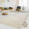 TaraCarpet Wollteppich TaraCarpet Lambrecht, rechteckig, Höhe: 13 mm, Hand-Web-Teppich grau beige gewalkt Wohnzimmer Esszimmer 070x130 cm Bild 4