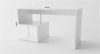 Dmora - Schreibtisch Valerio, Linearer Schreibtisch mit PC-Halterung, Mehrzweck-Bürotisch, platzsparender Multipositions-Schreibtisch, 100% Made in Italy, cm 140x60h78, glänzend weiß Bild 3