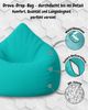 PATCH HOME Patchhome Sitzsack Tropfenform - Türkis für In & Outdoor XXXL 480 Liter - mit Styropor Füllung in 25 versch. Farben und 3 Größen Bild 5