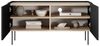 Lomadox Lowboard DELFT-141, in schwarz und Eiche, 120 cm breit, grifflos Bild 4