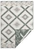 NORTHRUGS In- und Outdoor Teppich Malibu 80x150 cm - Wendeteppich Wetterfest Modern Geometrisches Muster Läufer für Balkon Terrasse Garten Wintergarten Wohnzimmerteppich Wasserfest in Grün Creme Bild 2