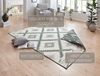 NORTHRUGS In- und Outdoor Teppich Malibu 80x150 cm - Wendeteppich Wetterfest Modern Geometrisches Muster Läufer für Balkon Terrasse Garten Wintergarten Wohnzimmerteppich Wasserfest in Grün Creme Bild 3
