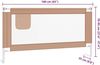 vidaXL Kleinkind Bettschutzgitter Bettgitter Kinderbettgitter Babybettgitter Gitter Kinderbett Babybett Rausfallschutz Taupe 180x25 cm Stoff Bild 3