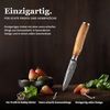 ZAYIKO Damastmesser "OLIVE Officemesser" - 9cm Klinge - Griff: Olivenholz - VG-10 Stahlkern Bild 2