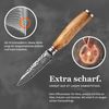 ZAYIKO Damastmesser "OLIVE Officemesser" - 9cm Klinge - Griff: Olivenholz - VG-10 Stahlkern Bild 3