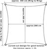 WOLTU Sonnensegel Sonnenschutz PES Windschutz UV Schutz creme 3x3 m Bild 3