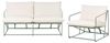 Gartensofa Set 3-Sitzer PONTE Metall Grün Bild 4