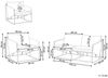 Gartensofa Set 3-Sitzer PONTE Metall Grün Bild 3