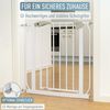 ib style® Berrin ! PREISSIEGER ! Treppengitter 58-175cm | Türschutzgitter | Ohne Bohren | 90° Stop | Auto-Close | Weiß-grau| 135-145 cm Bild 2